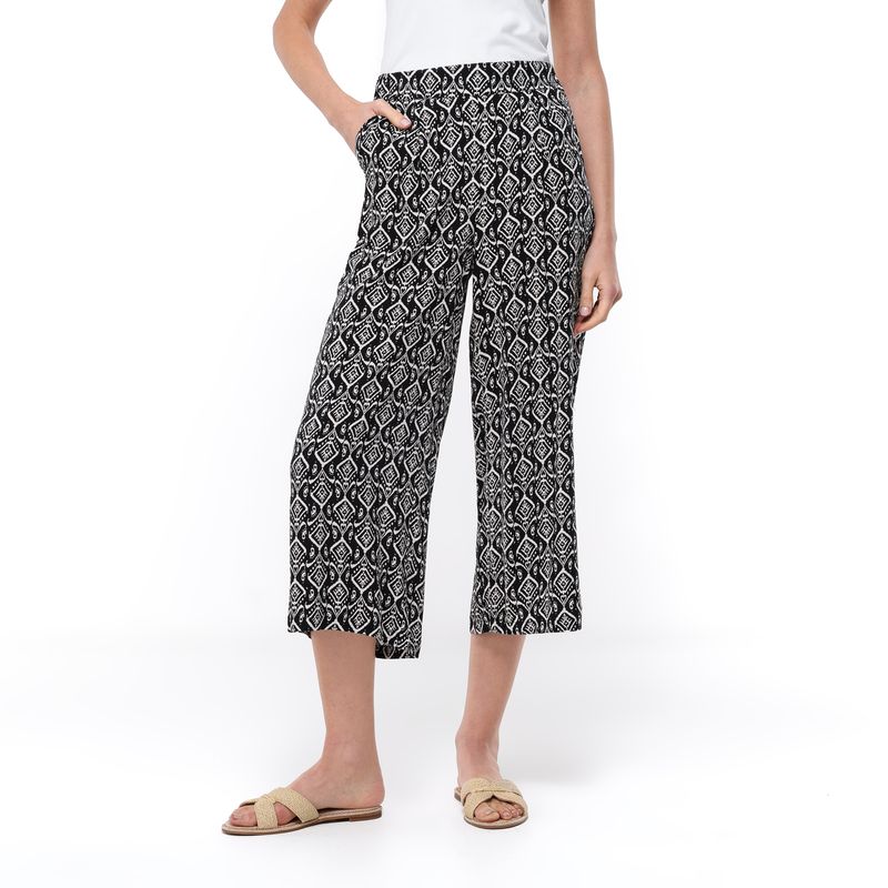 UNIVERSITY CLUB - Pantalón Culotte Mujer Tiro alto con Estampado University Club