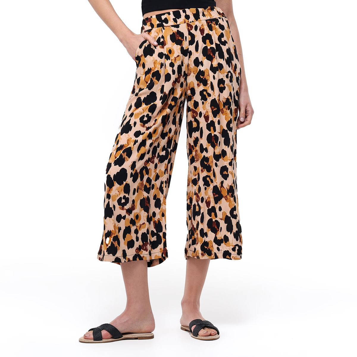 UNIVERSITY CLUB - Pantalón Culotte Mujer Tiro alto con Estampado University Club