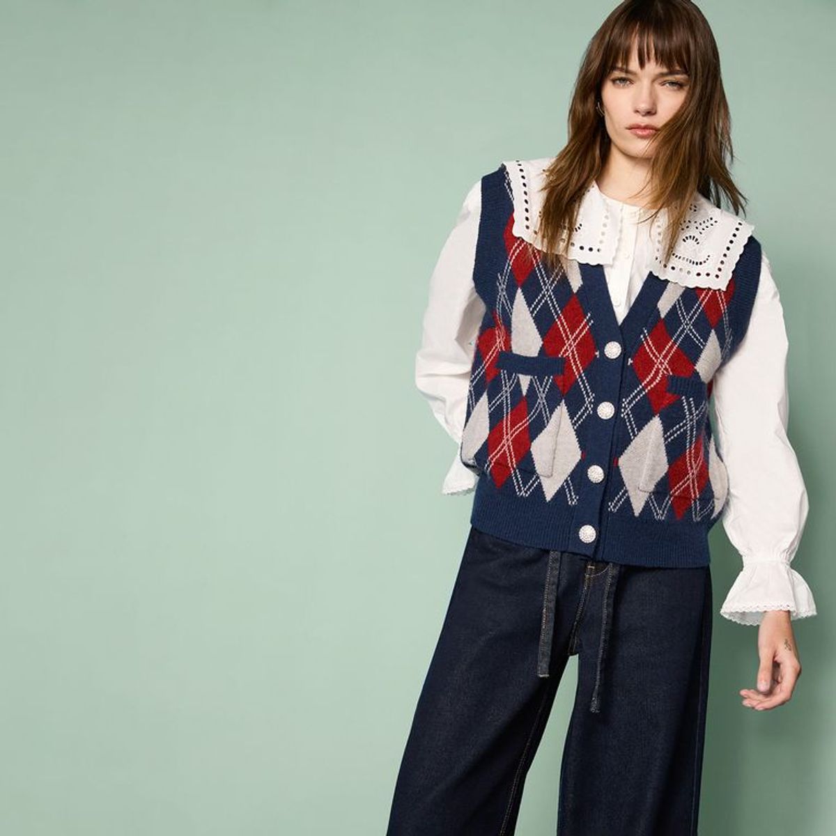 BASEMENT - Chaleco Mujer de Rombos Basement