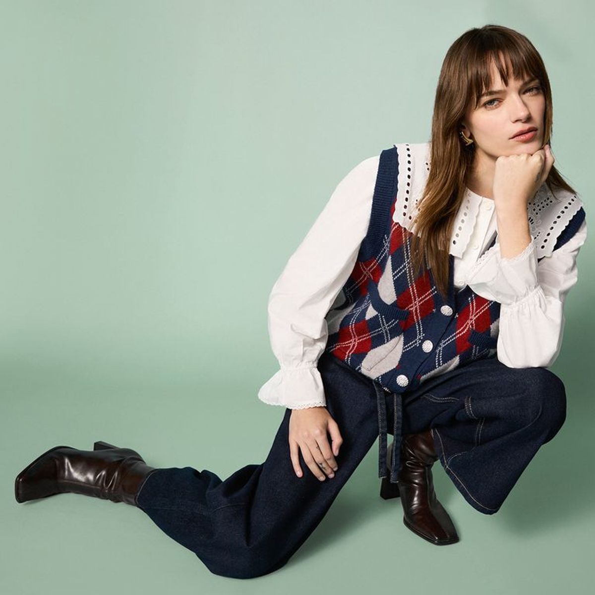 BASEMENT - Chaleco Mujer de Rombos Basement