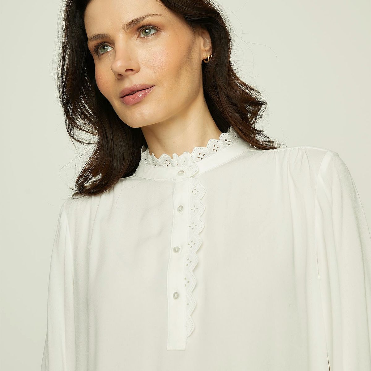 APOLOGY - Blusa Mujer con Bordado Manga larga globo Apology