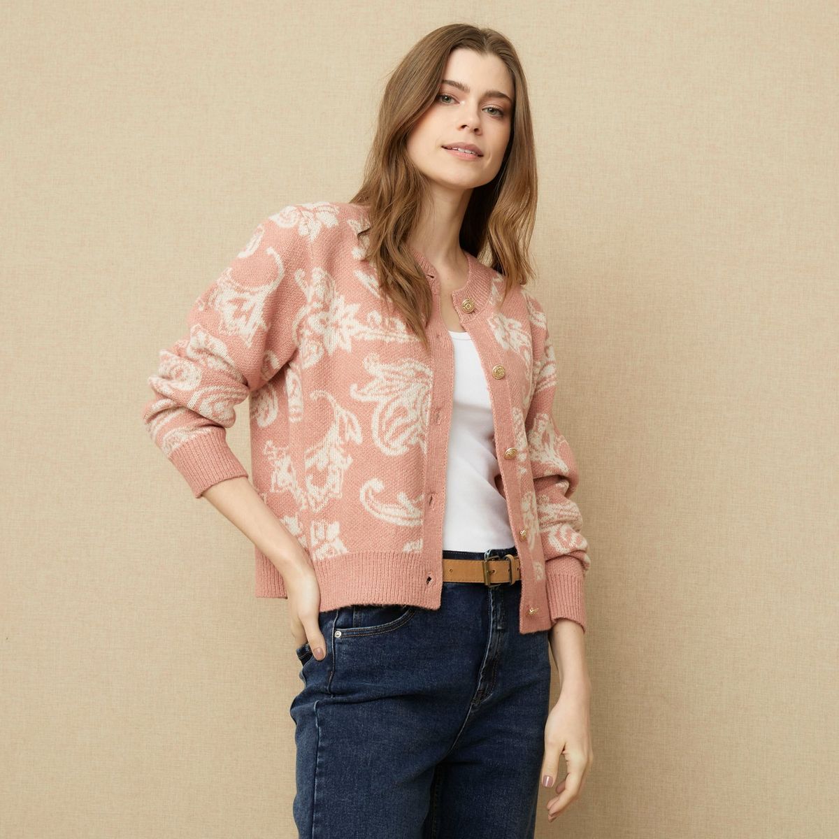 UNIVERSITY CLUB - Cardigan Mujer con Estampado Regular fit UNIVERSITY CLUB