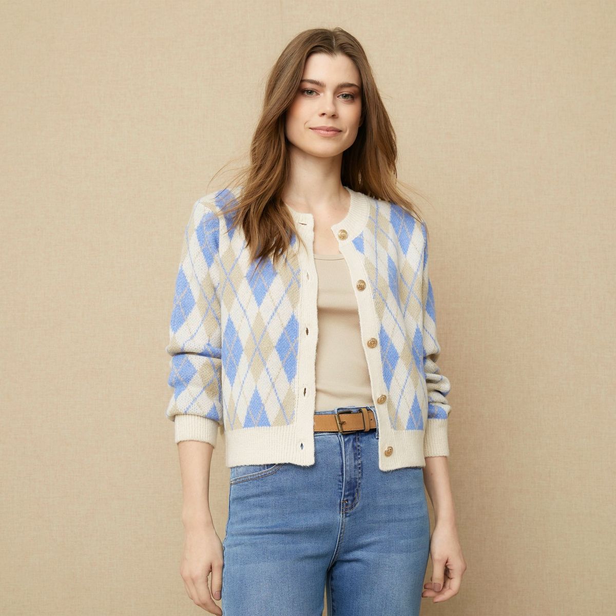 UNIVERSITY CLUB - Cardigan Mujer con Estampado Regular fit UNIVERSITY CLUB