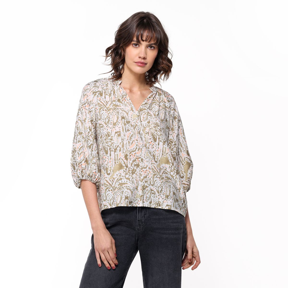 UNIVERSITY CLUB - Blusa Mujer con Estampado Manga 3/4  University Club