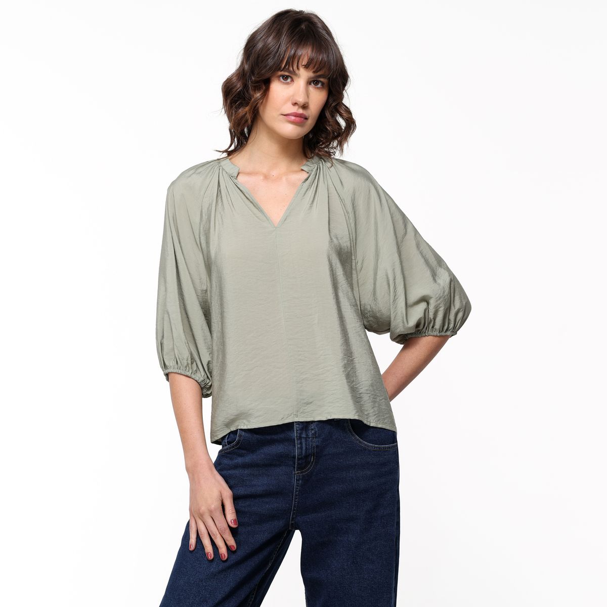 UNIVERSITY CLUB - Blusa Mujer con Estampado Manga 3/4  University Club