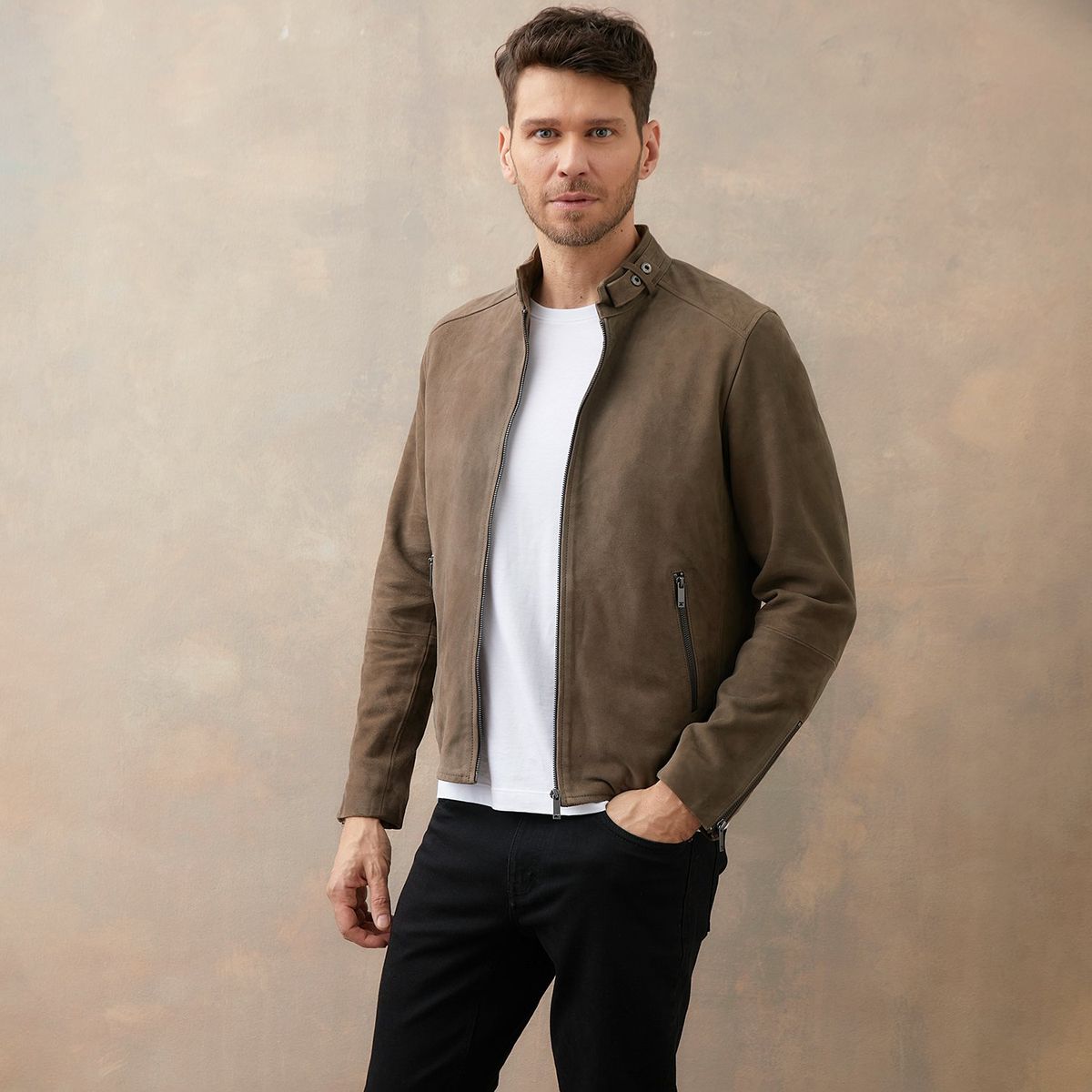 WOLF & HANK - Chaqueta de cuero Hombre de Cuero WOLF&HANK