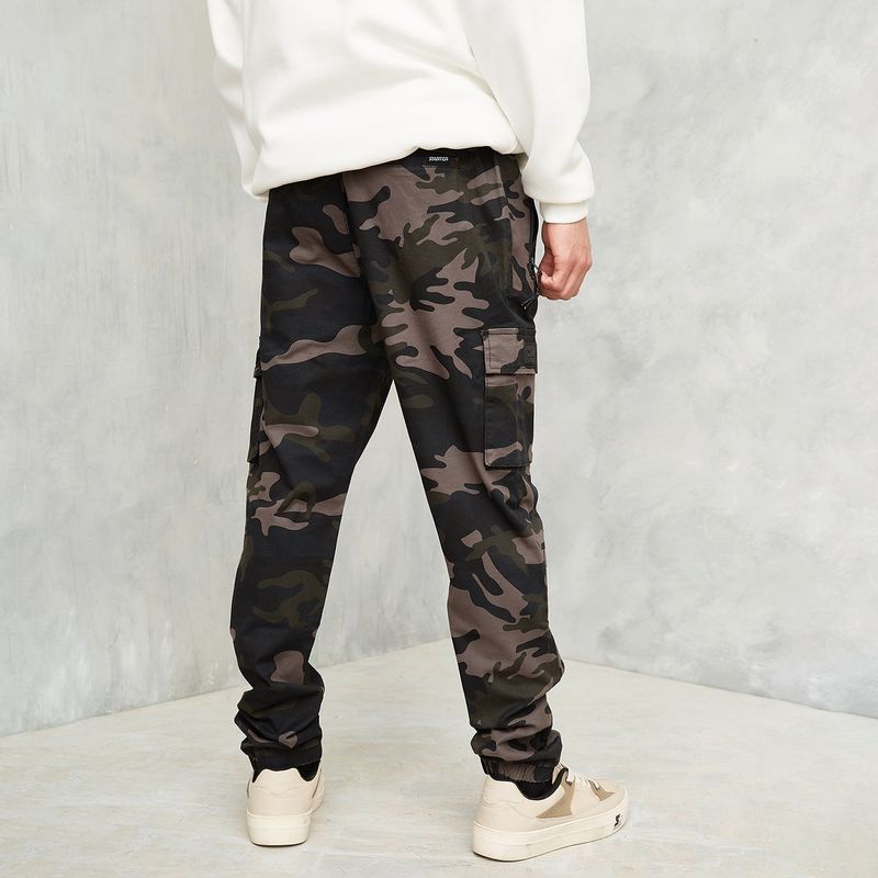 Pantalones Casuales Pantalon Negro Estilo Militar Pantalon Militar