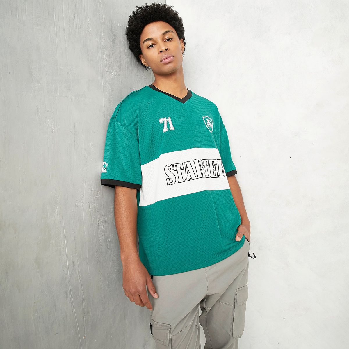 STARTER - Camiseta Hombre Manga corta con Estampado Oversized fit Starter