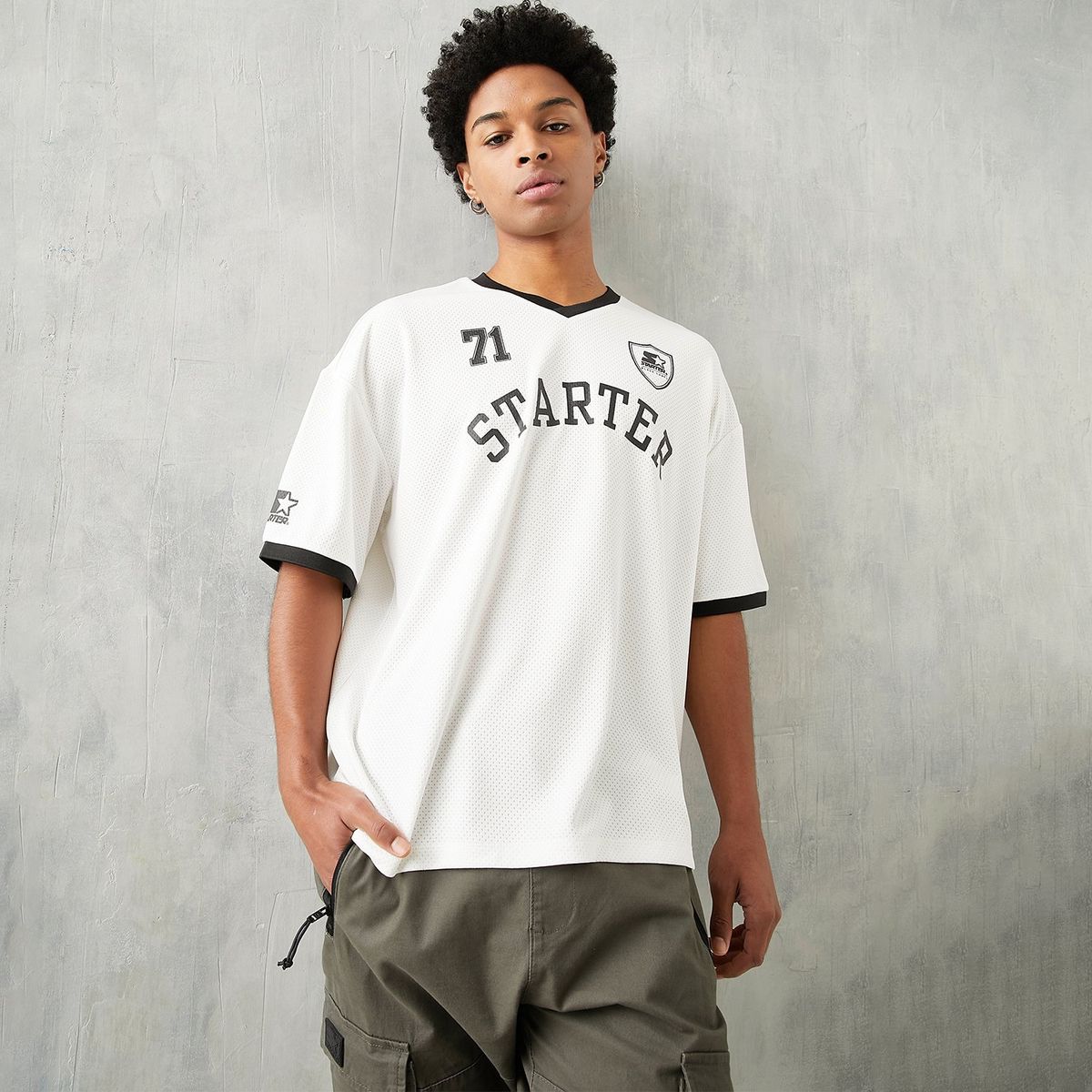 STARTER - Camiseta Hombre Manga corta con Estampado Oversized fit Starter