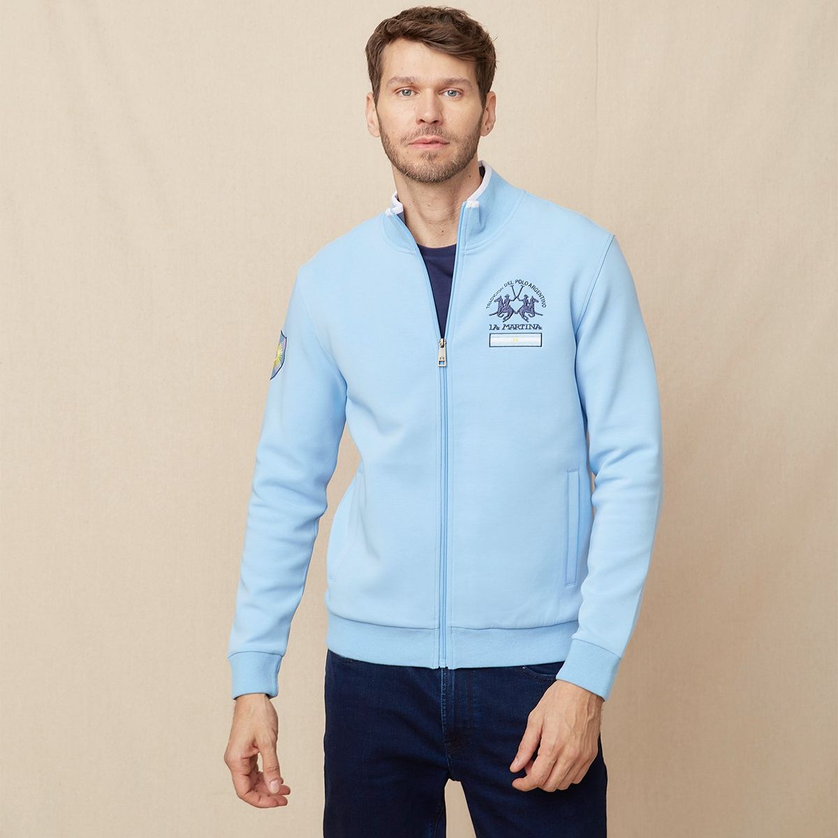 LA MARTINA - Saco Hombre con Logo de Algodón LA MARTINA