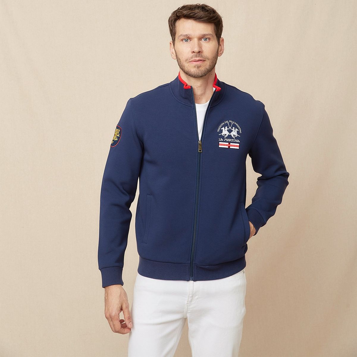 LA MARTINA - Saco Hombre con Logo de Algodón LA MARTINA