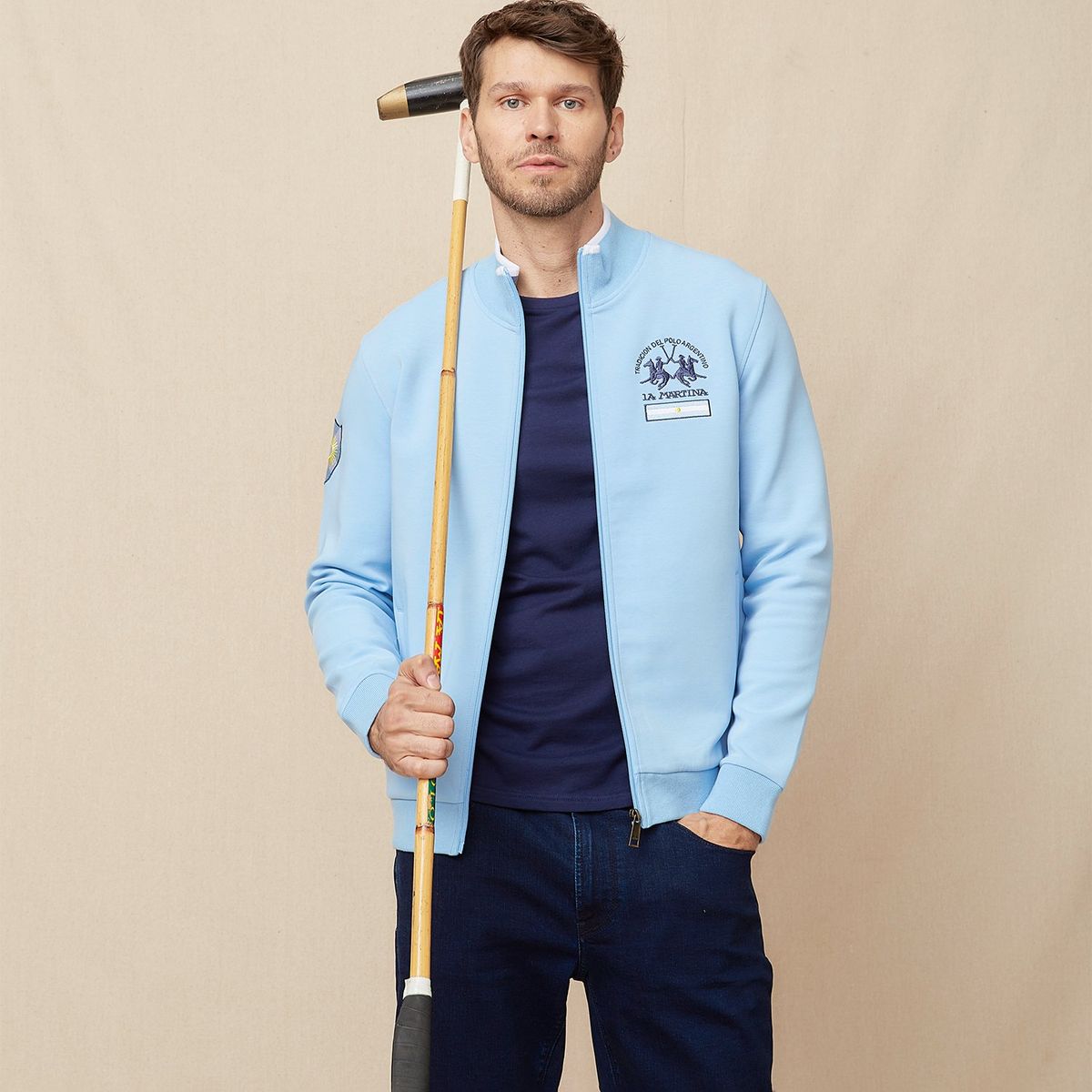 LA MARTINA - Saco Hombre con Logo de Algodón LA MARTINA