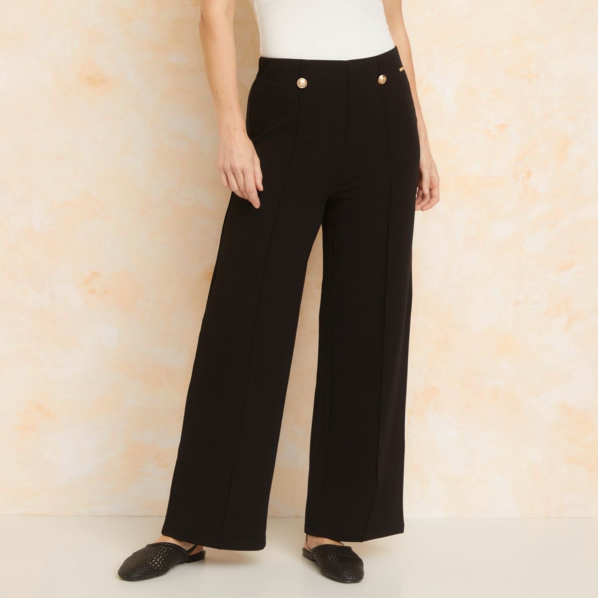 SOUTHLAND - Pantalón Palazzo Mujer Tiro alto Southland