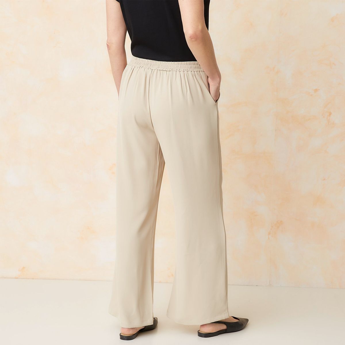 SOUTHLAND - Pantalón Palazzo Mujer Tiro medio Southland 