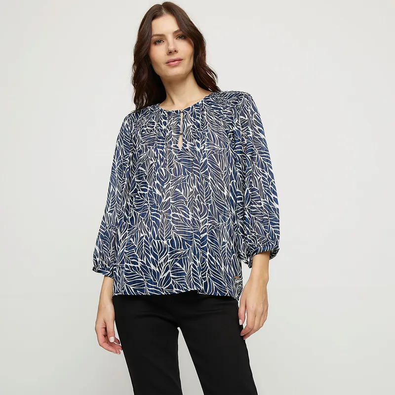 SOUTHLAND - Blusa Mujer con Estampado Manga 3/4 Southland
