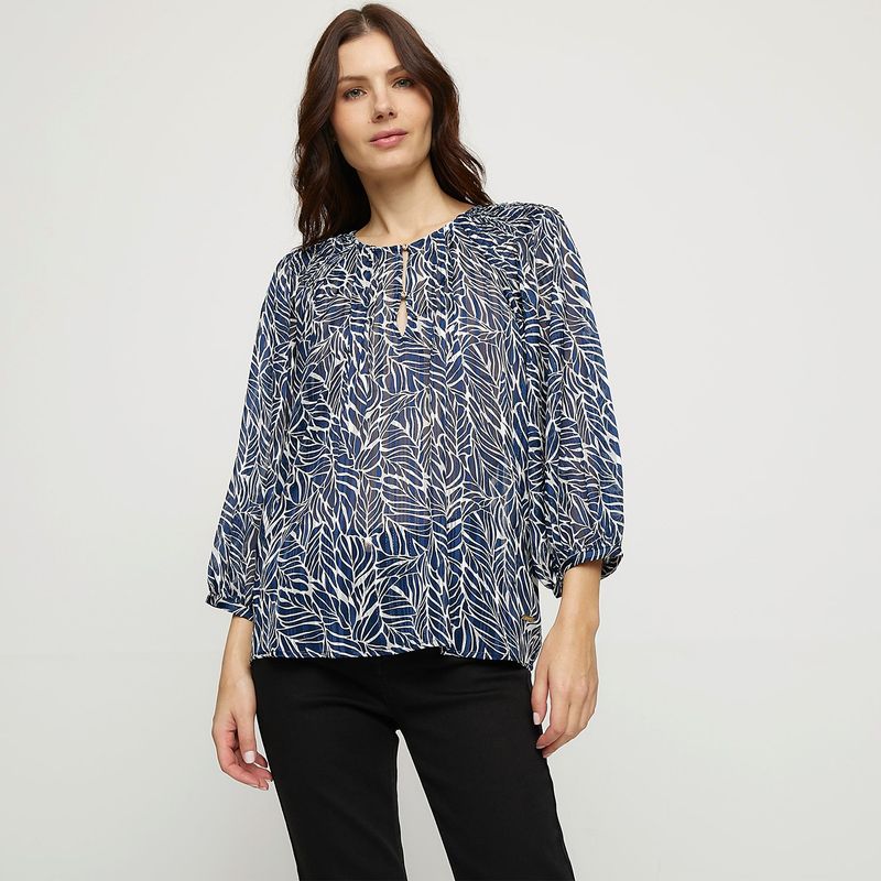 SOUTHLAND - Blusa Mujer con Estampado Manga 3/4 Southland