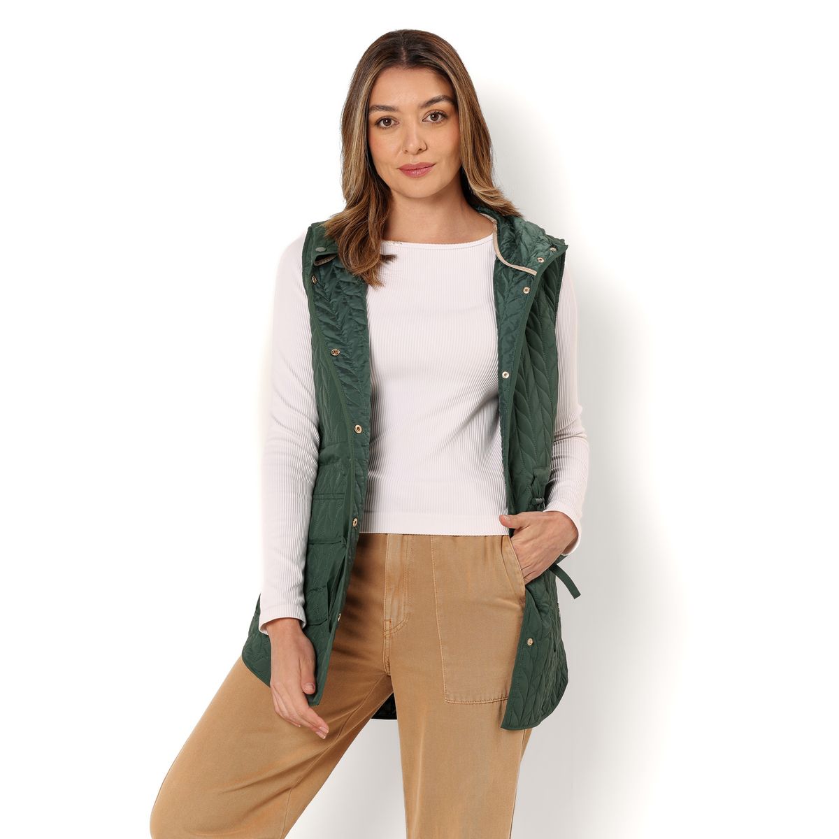 SOUTHLAND - Chaleco Mujer Con capota Southland