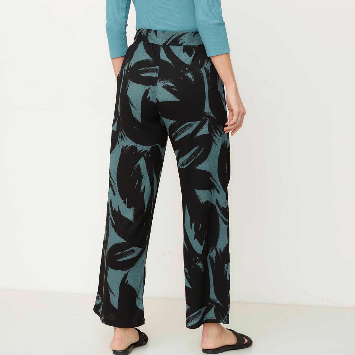 NEWPORT - Pantalón Flare Mujer Tiro alto con Estampado Newport