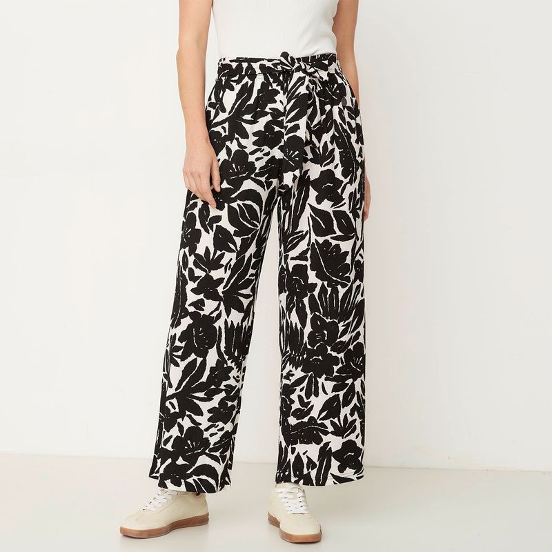 NEWPORT - Pantalón Flare Mujer Tiro alto con Estampado Newport