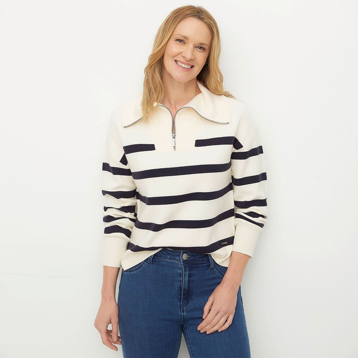 NEWPORT - Saco Mujer de Rayas Newport