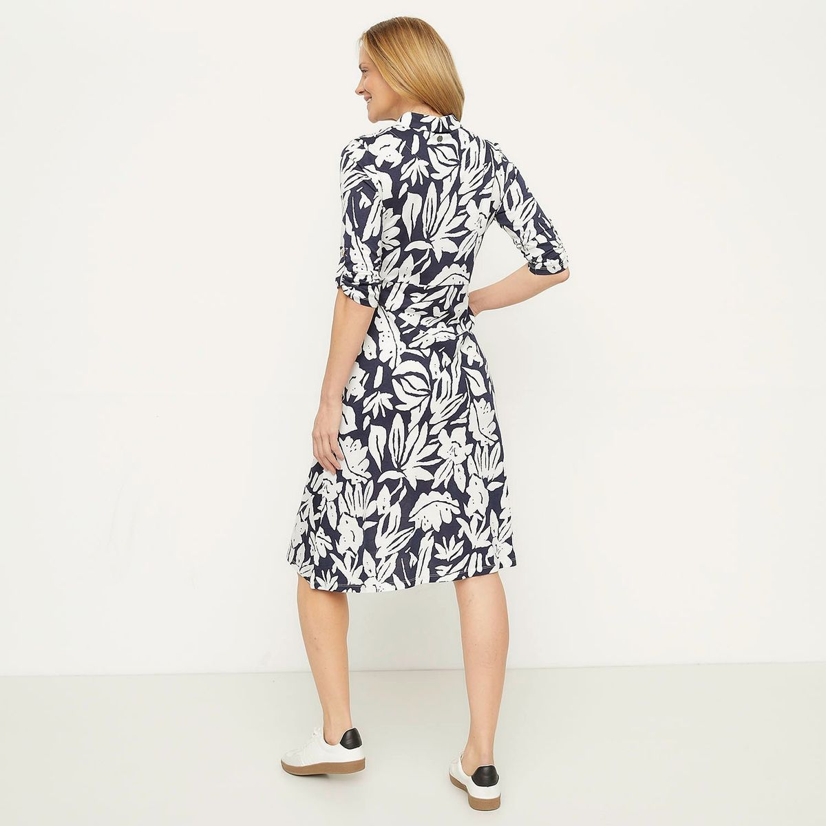 NEWPORT - Vestido Mujer Medio con Estampado Algodón Newport