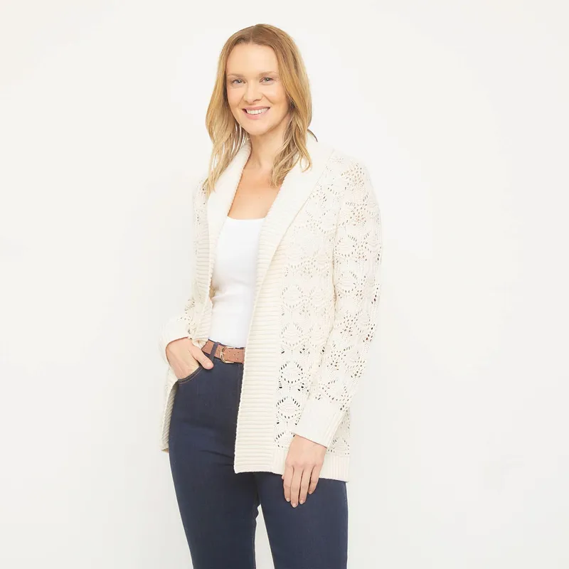 NEWPORT - Cardigan Mujer Tejido de Algodón Regular fit NEWPORT