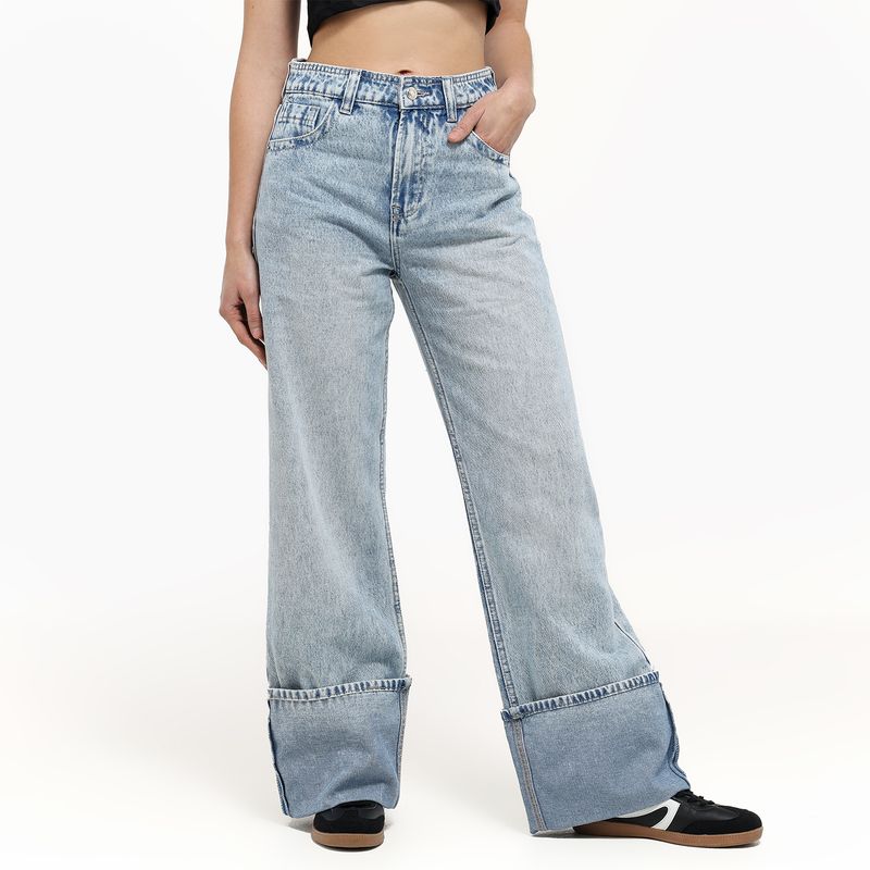 SYBILLA - Jean Wide leg Mujer Tiro alto Sybilla