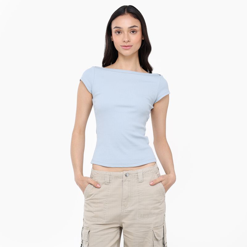 SYBILLA - Camiseta Mujer Manga corta de Algodón Sybilla