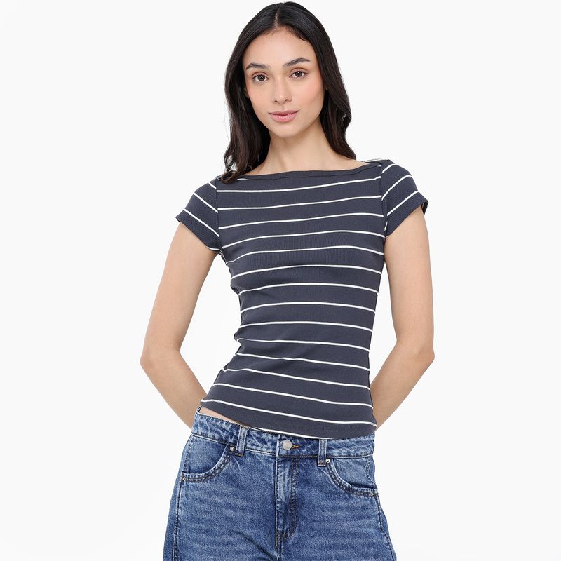 SYBILLA - Camiseta Mujer Manga corta de Algodón Sybilla