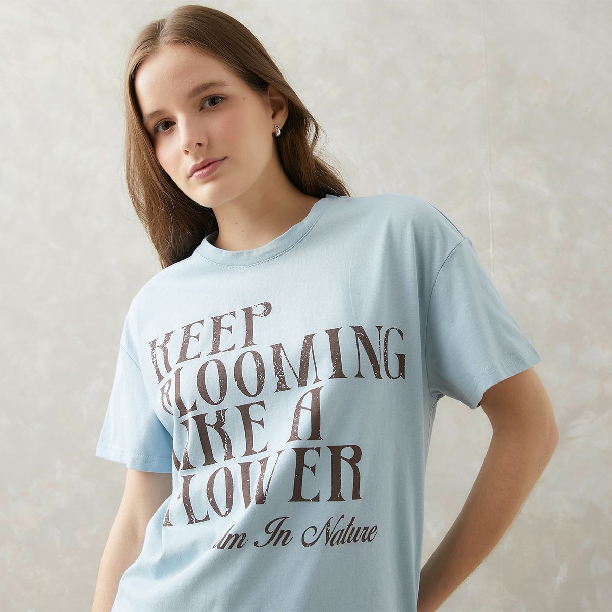 SYBILLA - Camiseta Mujer con Estampado Manga corta de Algodón Sybilla Slim fit