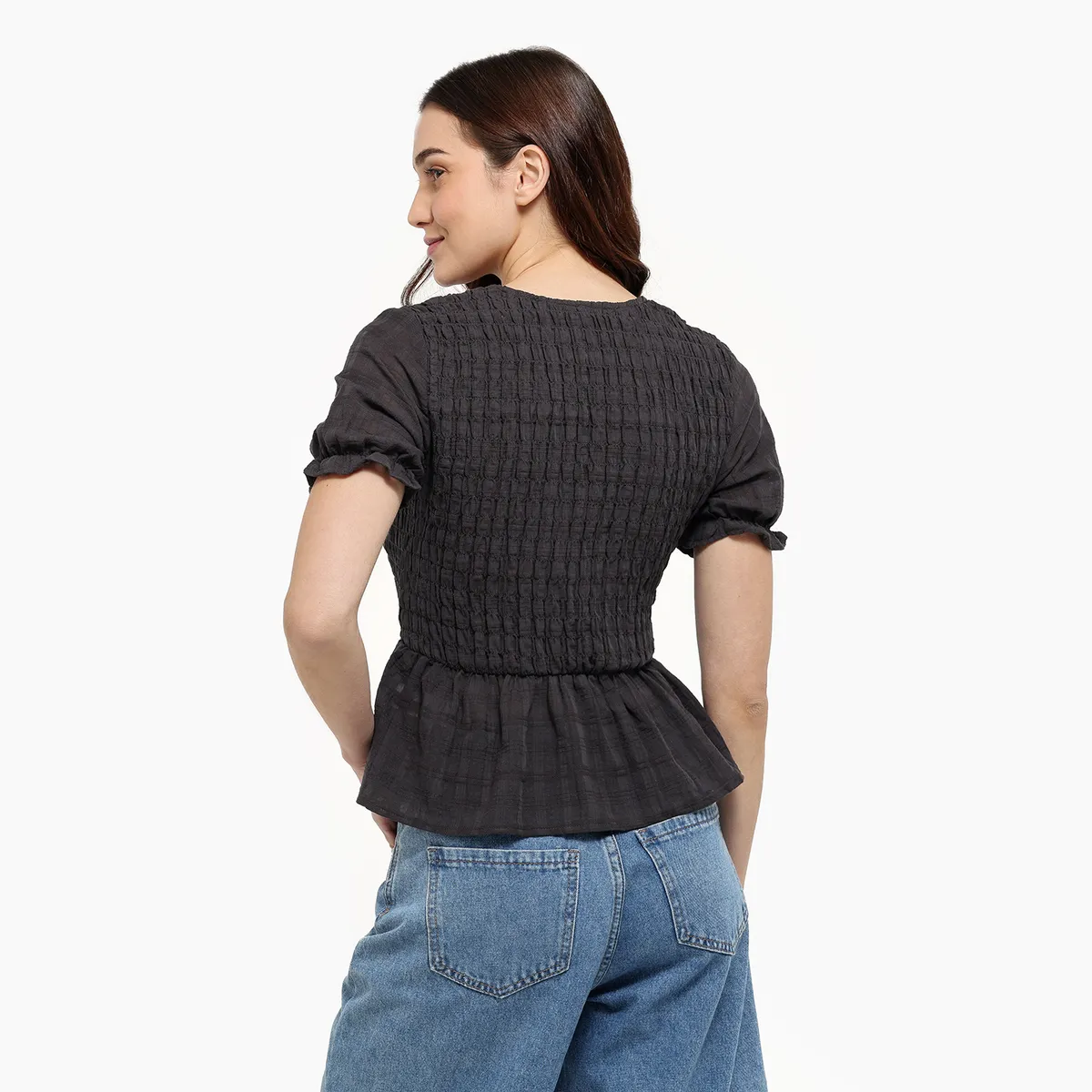 SYBILLA - Blusa Mujer Manga corta de Algodón Sybilla