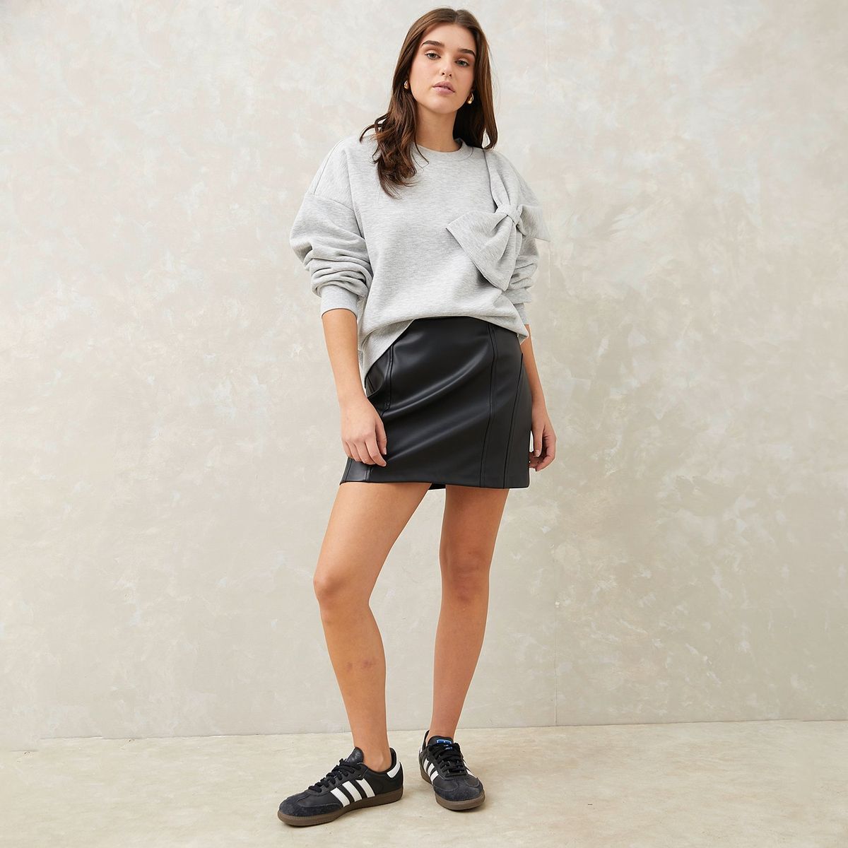 SYBILLA - Falda Mini Mujer Efecto cuero Sybilla