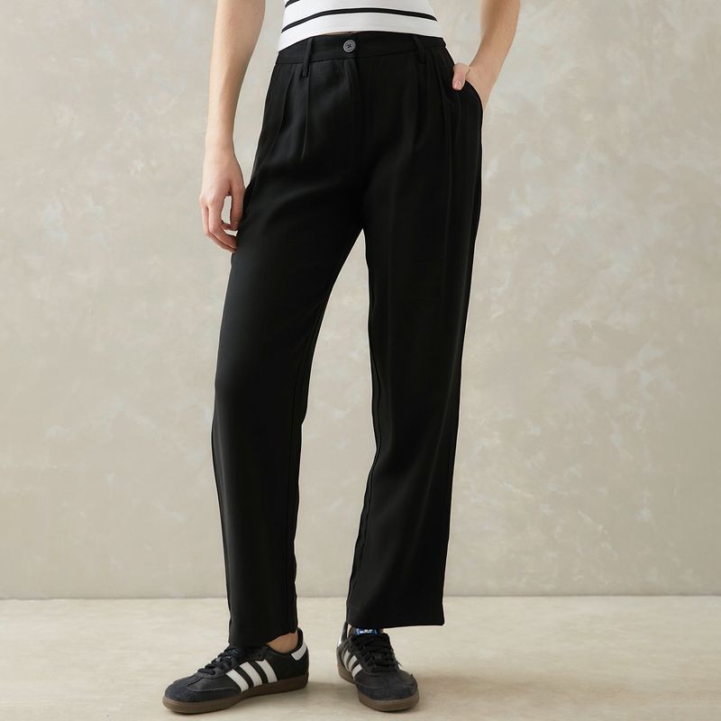 SYBILLA - Pantalón Recto Mujer Tiro alto Sybilla