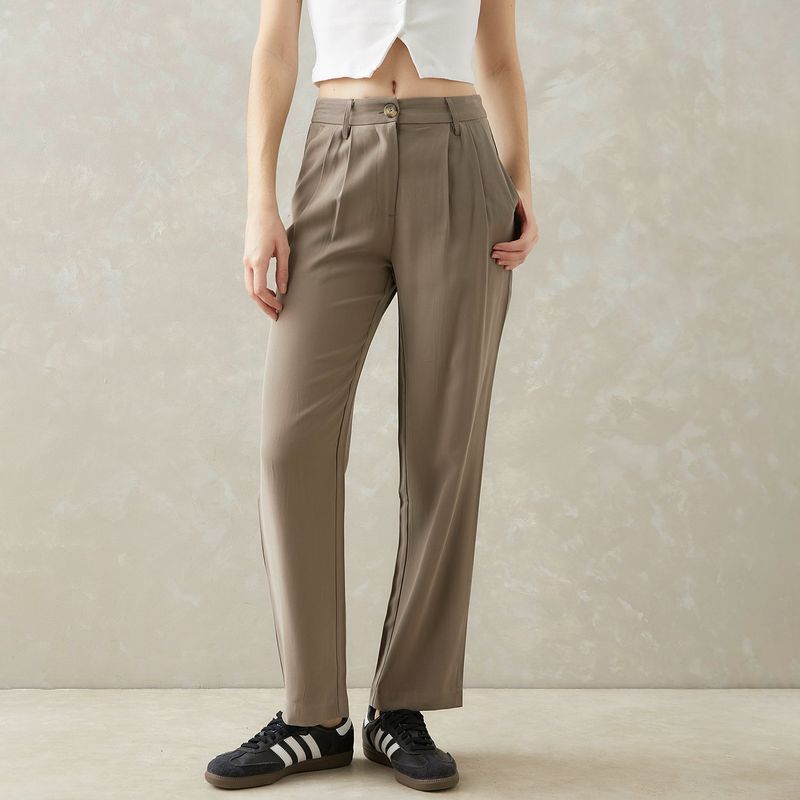 SYBILLA - Pantalón Recto Mujer Tiro alto Sybilla