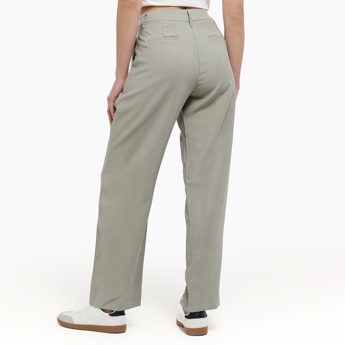 SYBILLA - Pantalón Recto Mujer Tiro alto Sybilla