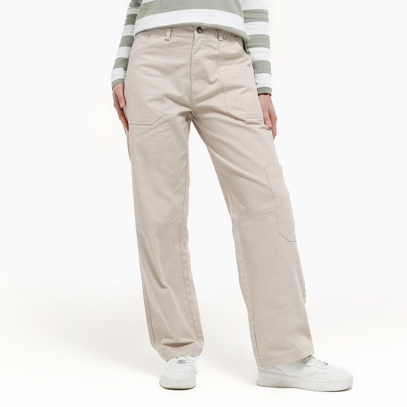 SYBILLA - Pantalón Recto Mujer Tiro alto Sybilla