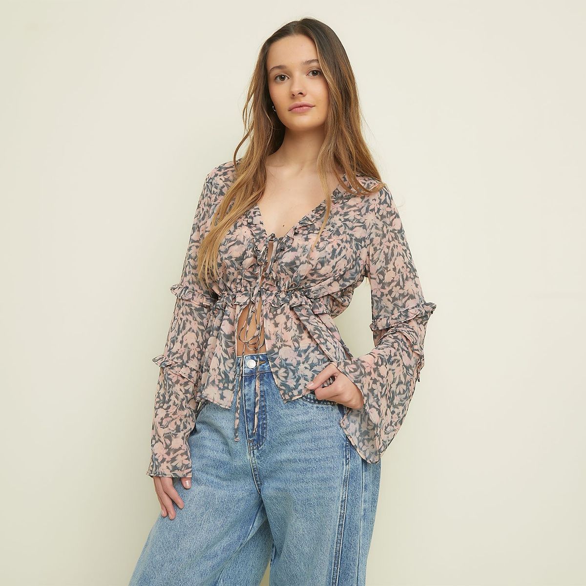 SYBILLA - Blusa Mujer Manga larga de Algodón Sybilla