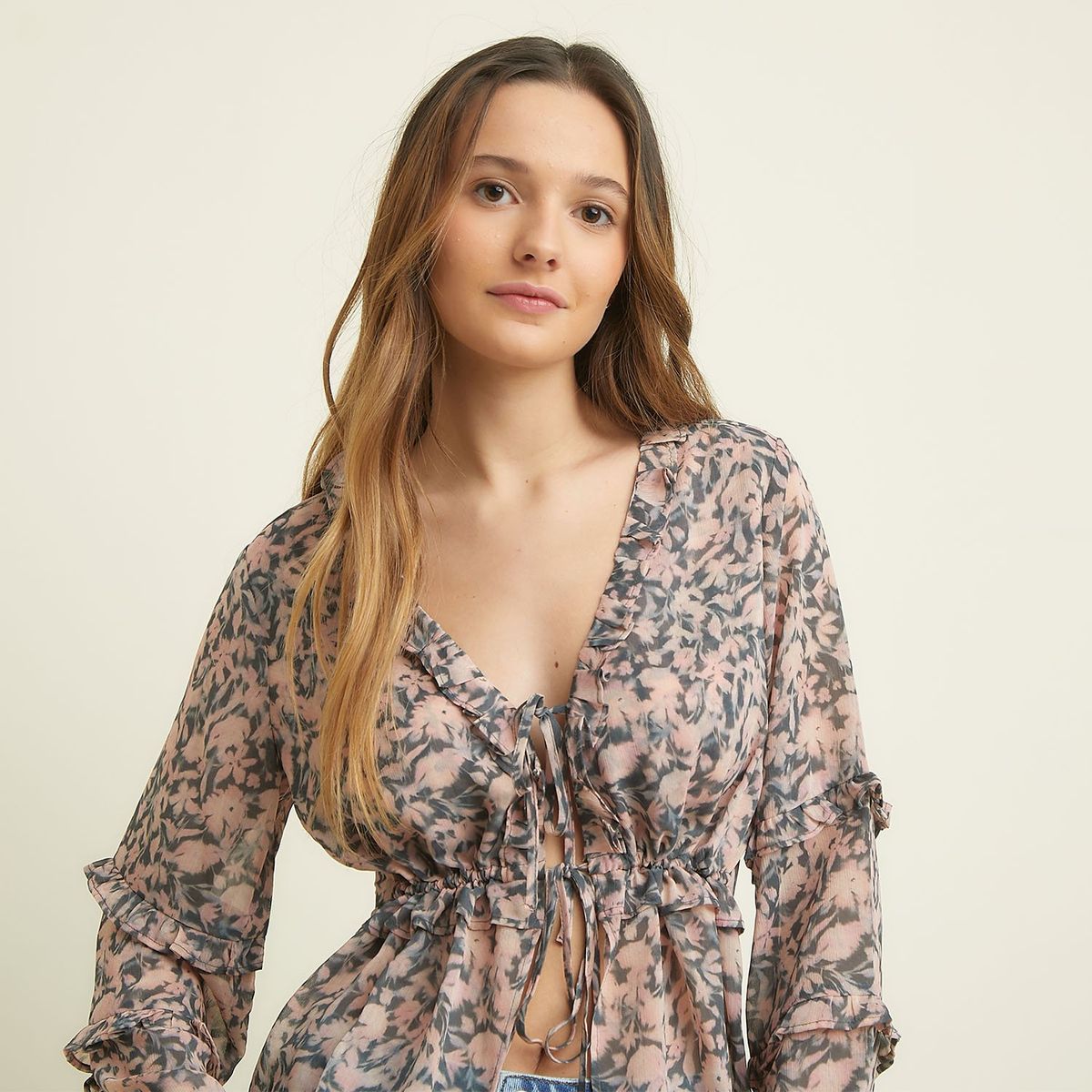 SYBILLA - Blusa Mujer Manga larga de Algodón Sybilla