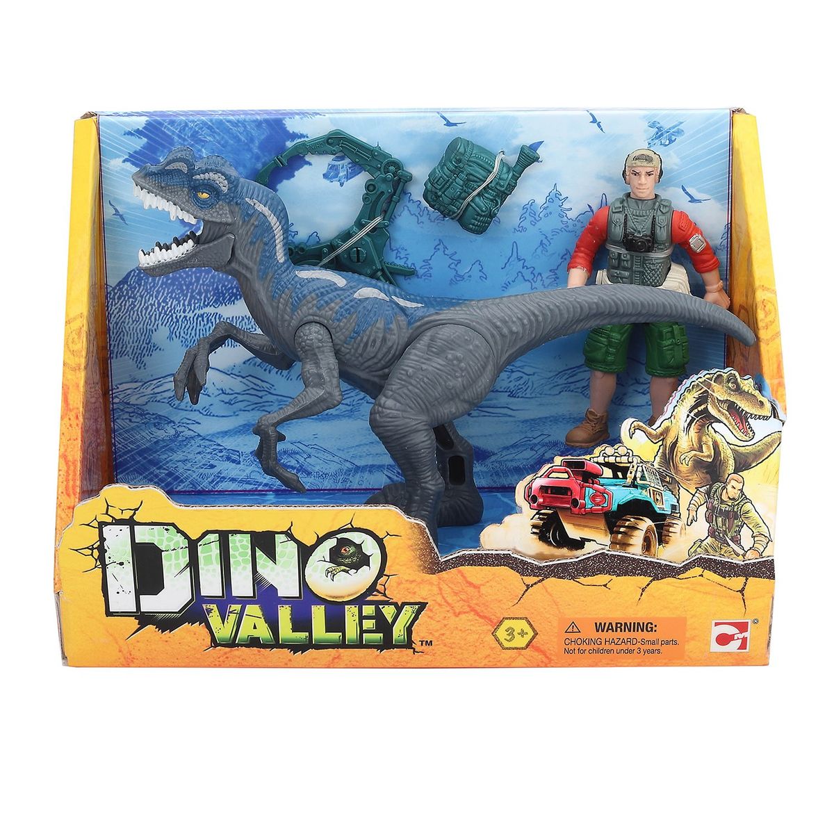 DINO VALLEY - Figuras de animales DINO VALLEY DINOSAURIO Y FIGURA DE ACCIÓN