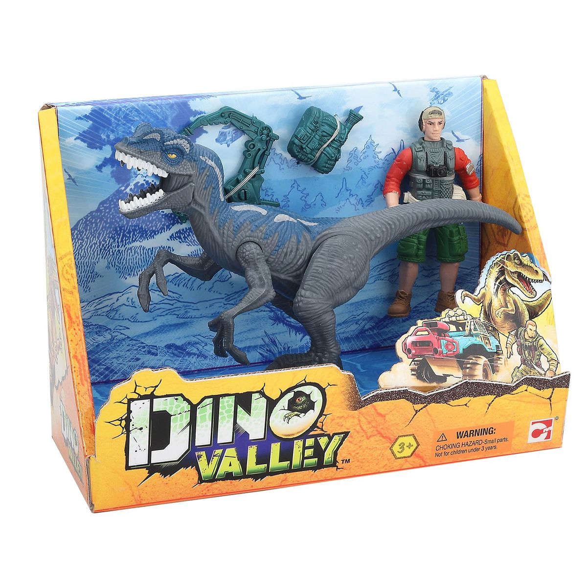 DINO VALLEY - Figuras de animales DINO VALLEY DINOSAURIO Y FIGURA DE ACCIÓN