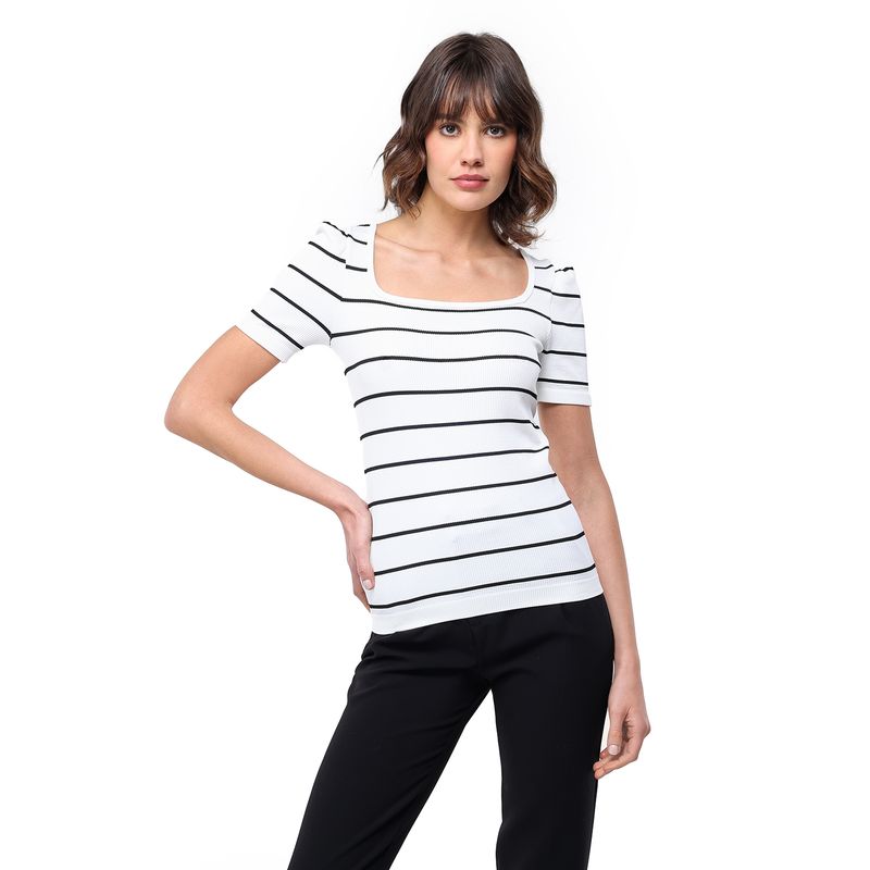 BASEMENT - Blusa Mujer Manga corta de Poliamida Basement