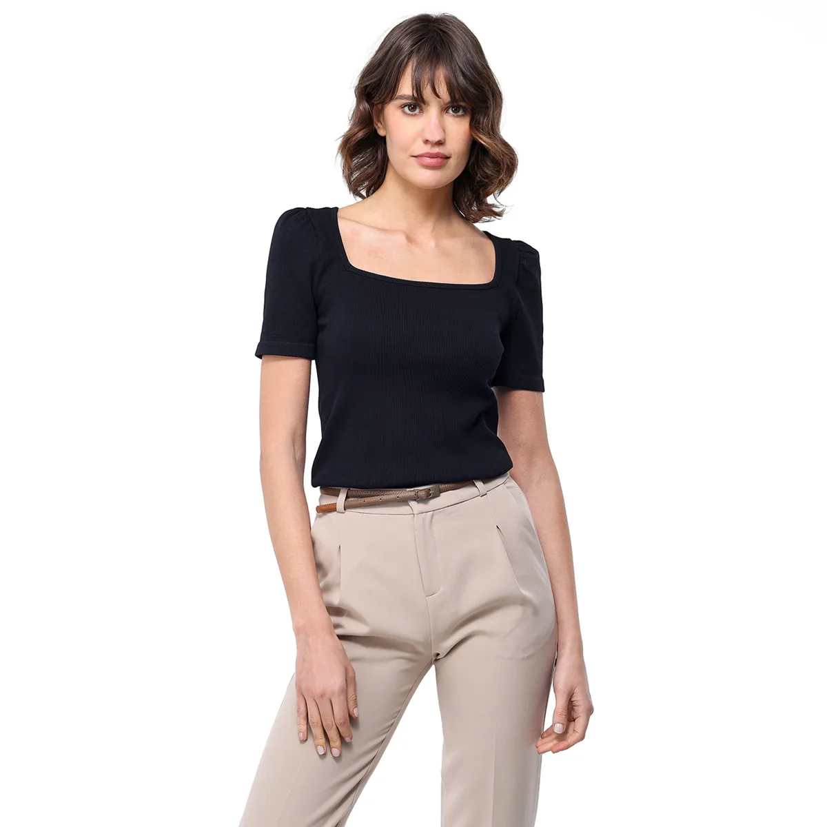 BASEMENT - Blusa Mujer Manga corta de Poliamida Basement