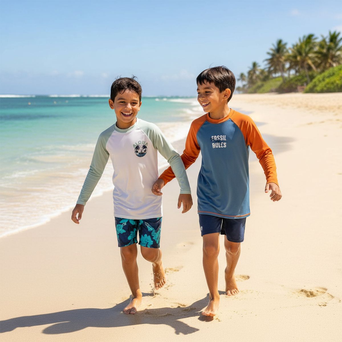 YAMP - Camiseta UV Niño Pack de 2 unidades con Estampado  Manga larga Yamp