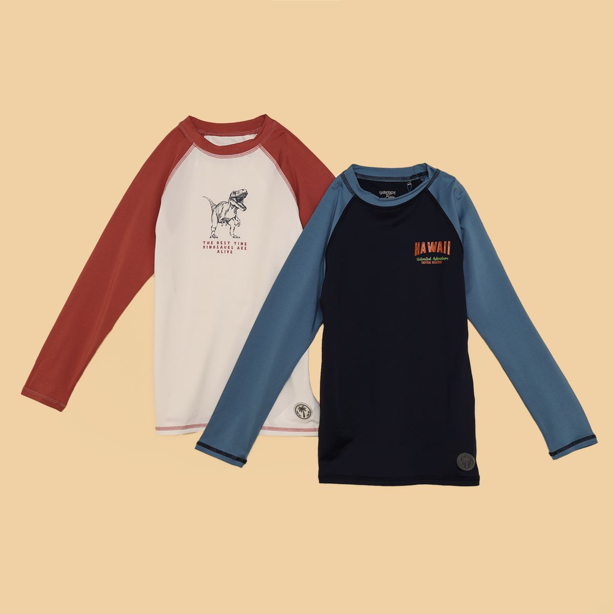 YAMP - Camiseta UV Niño Pack de 2 unidades con Estampado  Manga larga Yamp