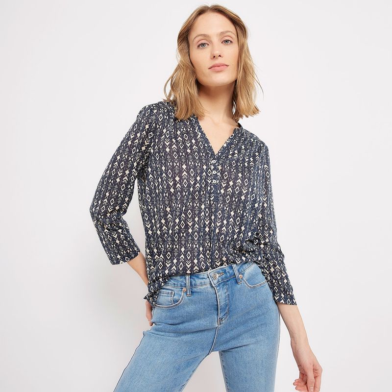 UNIVERSITY CLUB - Blusa Mujer con Estampado Manga 3/4 University Club