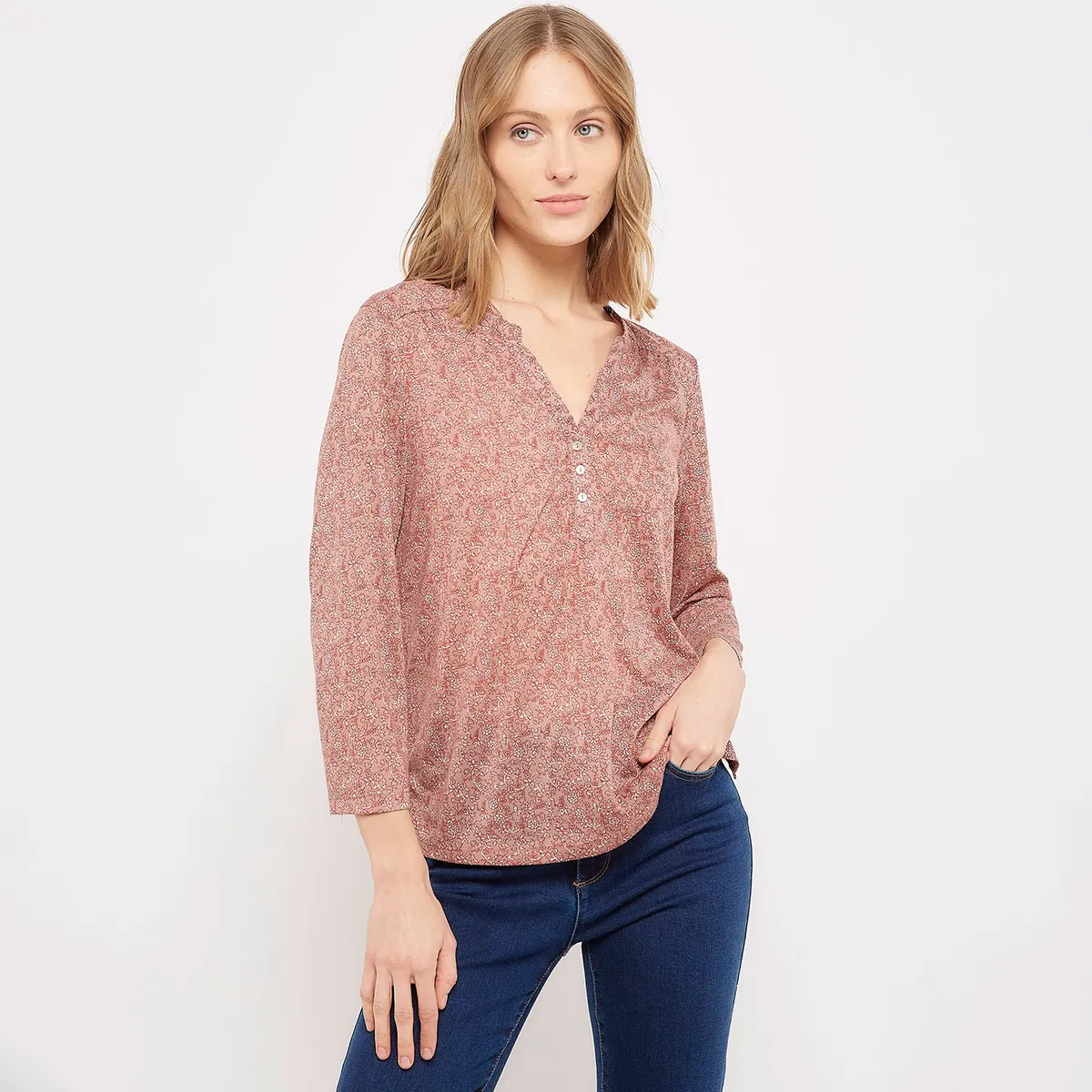 UNIVERSITY CLUB - Blusa Mujer Estampado Manga 3/4 University Club