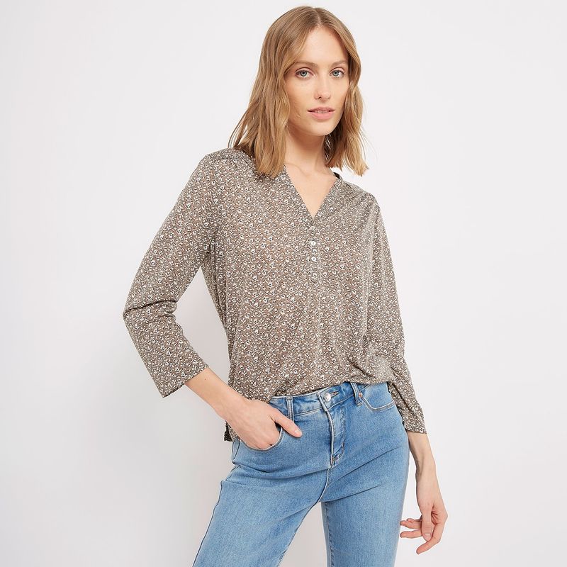 UNIVERSITY CLUB - Blusa Mujer con Estampado Manga 3/4 University Club