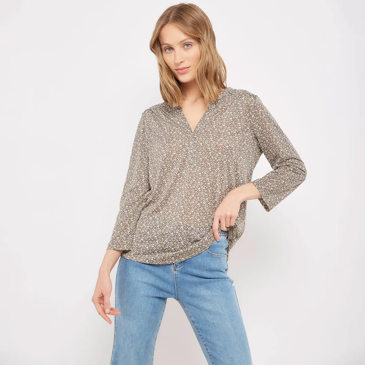 UNIVERSITY CLUB - Blusa Mujer Estampado Manga 3/4 University Club