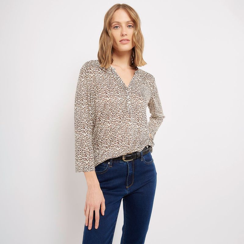 UNIVERSITY CLUB - Blusa Mujer con Estampado Manga 3/4 University Club