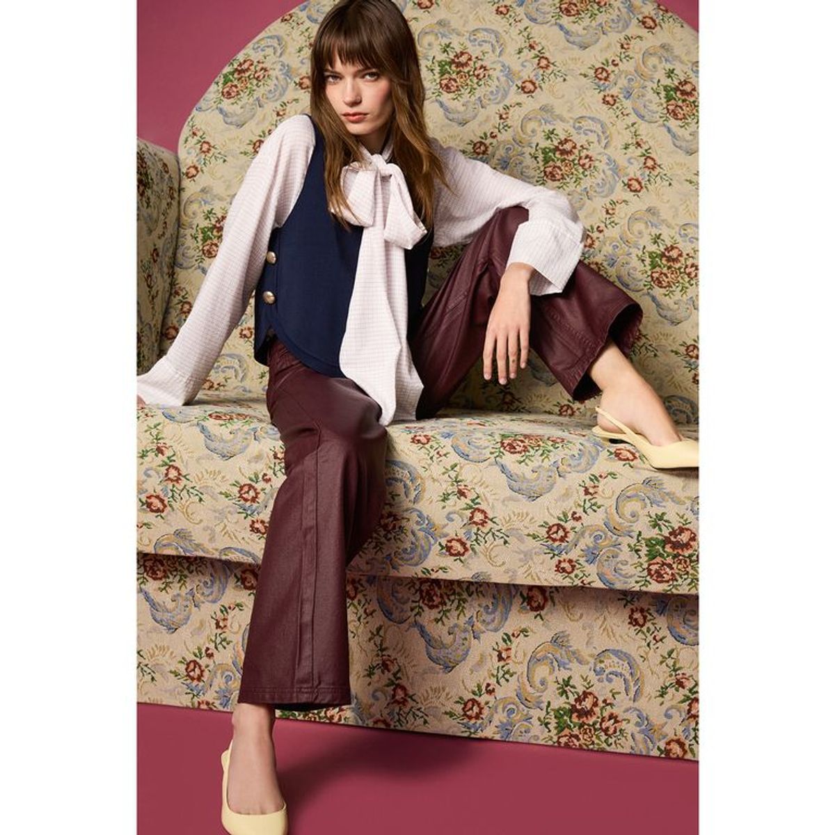 BASEMENT - Jean Wide leg Mujer Tiro medio de Algodón Basement